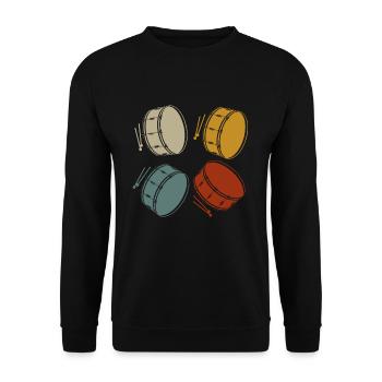 Batteur Batteur T-shirt Tambour Tambour - Sweat-shirt Unisexe - noir - Devant - Alina (178cm) & Michal (187cm)