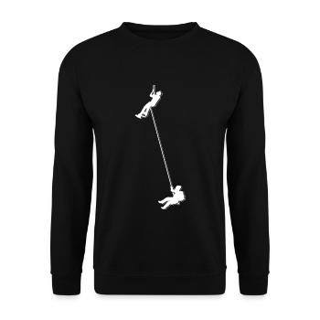 Cadeau d'escalade de t-shirt d'escalade d'escalade - Sweat-shirt Unisexe - noir - Devant - Alina (178cm) & Michal (187cm)