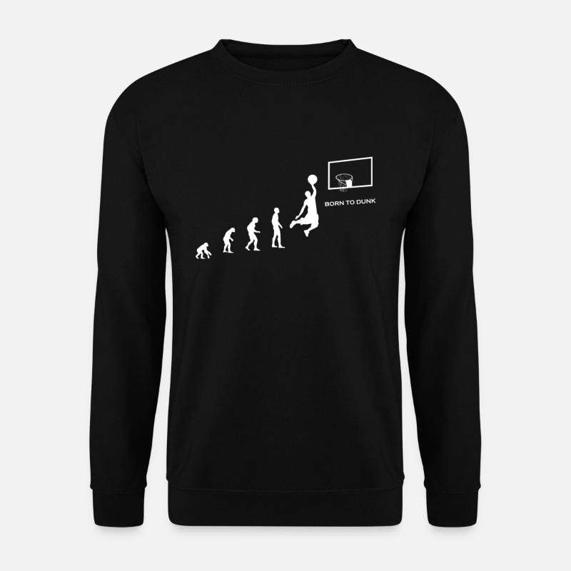 Basketballer Basketballspieler Geschenk Evolution - Unisex Pullover - Schwarz