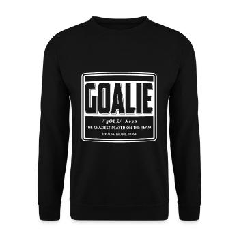 Gardien de but gardien de but football hockey sur glace - Sweat-shirt Unisexe - noir - Devant - Alina (178cm) & Michal (187cm)