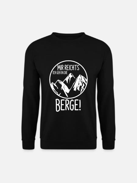 Mir Reichts Ich Geh In Die Berge T-Shirt Wanderer - Unisex Pullover - Schwarz