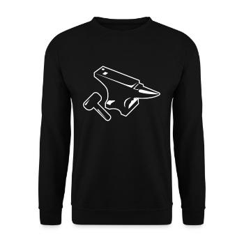 Forgeron forgeron cadeau t-shirt enclume - Sweat-shirt Unisexe - noir - Devant - Alina (178cm) & Michal (187cm)