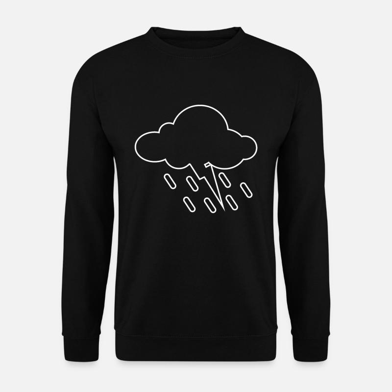 Regen Blitz Wolke Wetter Meteorologie Shirt - Unisex Pullover - Schwarz