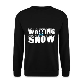 Waiting For Snow Skieur T-shirt cadeau - Sweat-shirt Unisexe - noir - Devant - Alina (178cm) & Michal (187cm)