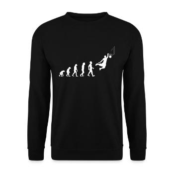 Evolution Basketball Player T-Shirt Gift - Unisex Sweatshirt - black - Front - Alina (178cm) & Michal (187cm)