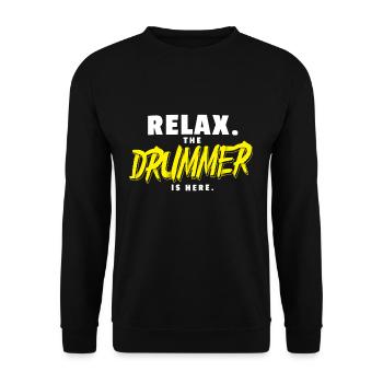 Détendez-vous le batteur est ici T-shirt batteur - Sweat-shirt Unisexe - noir - Devant - Alina (178cm) & Michal (187cm)