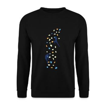 Cadeau de t-shirt grimpeur rocher - Sweat-shirt Unisexe - noir - Devant - Alina (178cm) & Michal (187cm)