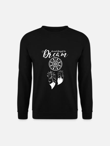 Dream catcher feather Indian style - Unisex Sweatshirt - black