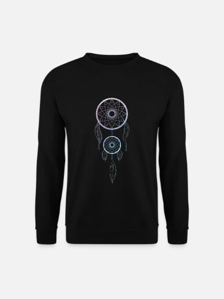 Traumfänger Dream Catcher Feder Indianer Shirt - Unisex Pullover - Schwarz
