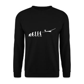 Cadeau pilote de planeur Glider Evolution - Sweat-shirt Unisexe - noir - Devant - Alina (178cm) & Michal (187cm)