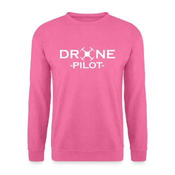 Drone pilote t-shirt cadeau drones - Sweat-shirt Unisexe - rose - Devant