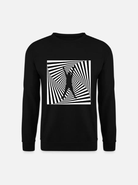 Illusion Optische Täuschung T-Shirt Funny 3D - Unisex Pullover - Schwarz