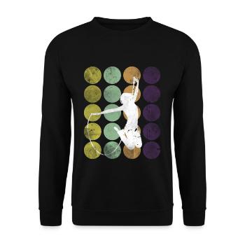 Vintage retro jump rope jumping rope - Unisex Sweatshirt - black - Front - Alina (178cm) & Michal (187cm)