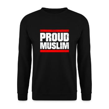 FUN COOL PROUD MUSLIM RAMADAN ISLAM RELIGION - Unisex Sweatshirt - black - Front - Alina (178cm) & Michal (187cm)