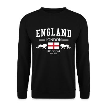 L'Angleterre - Sweat-shirt Unisexe - noir - Devant - Alina (178cm) & Michal (187cm)