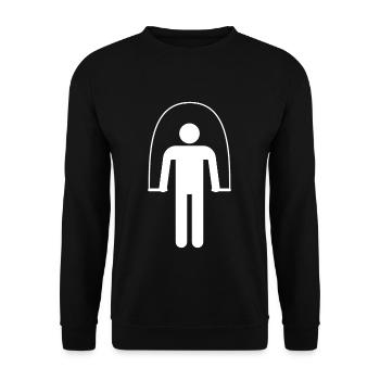 Jump rope jump rope gift - Unisex Sweatshirt - black - Front - Alina (178cm) & Michal (187cm)