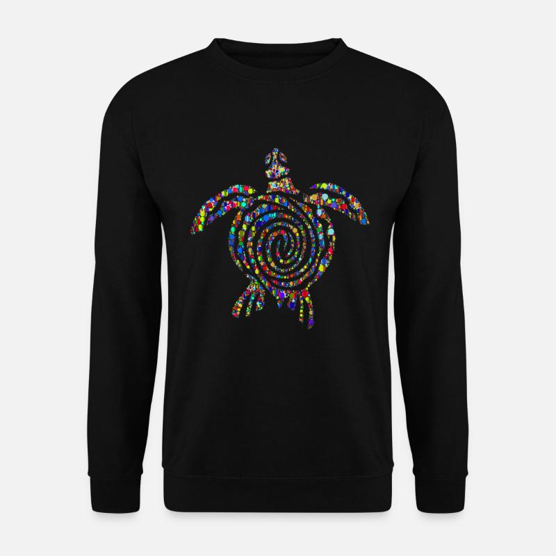 Mandala Schildkröte Geschenk T-Shirt - Unisex Pullover - Schwarz