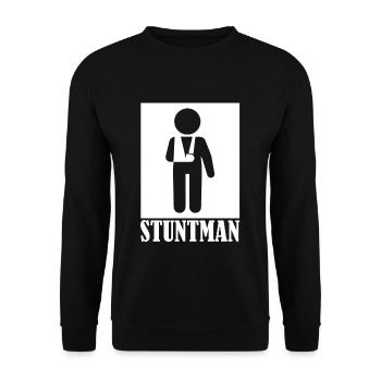 Stuntman arm fracture broken bone - Unisex Sweatshirt - black - Front - Alina (178cm) & Michal (187cm)