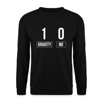 Gravity 1 Me 0 broken bone - Unisex Sweatshirt - black - Front - Alina (178cm) & Michal (187cm)