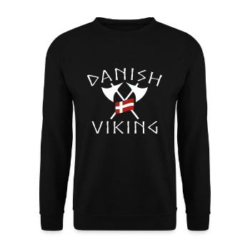 Danish Viking Dane Denmark T-Shirt Vikings - Unisex Sweatshirt - black - Front - Alina (178cm) & Michal (187cm)