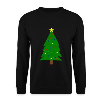 Ugly Christmas Christmas Tree T-Shirt - Unisex Sweatshirt - black - Front - Alina (178cm) & Michal (187cm)