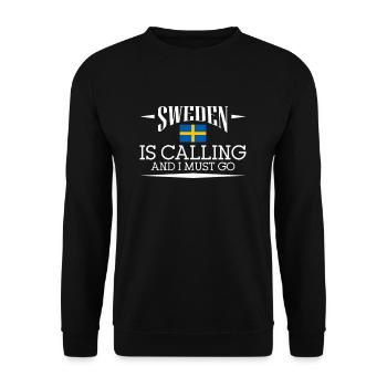 La Suède appelle et je dois y aller T-Shirt Suède - Sweat-shirt Unisexe - noir - Devant - Alina (178cm) & Michal (187cm)