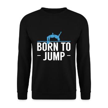 Cadeau de chemise Born To Jump Pole Vault - Sweat-shirt Unisexe - noir - Devant - Alina (178cm) & Michal (187cm)