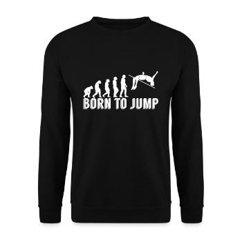 Born To Jump Stabhochsprung Shirt Evolution - Unisex Pullover - Schwarz - Vorne - Alina (178cm) & Michal (187cm)