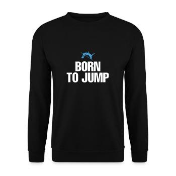 Cadeau de chemise Born To Jump Pole Vault - Sweat-shirt Unisexe - noir - Devant - Alina (178cm) & Michal (187cm)