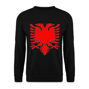 Aigle albanais Drapeau albanais Albania - Sweat-shirt Unisexe - noir - Devant - Alina (178cm) & Michal (187cm)