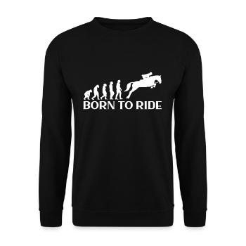 Born To Ride chevaux propriétaire amoureux evolution - Sweat-shirt Unisexe - noir - Devant - Alina (178cm) & Michal (187cm)