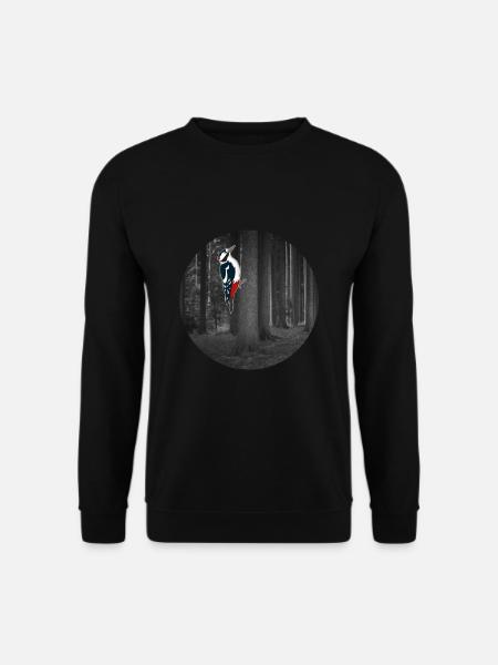 Specht Grafik Design T-Shirt Geschenk - Unisex Pullover - Schwarz