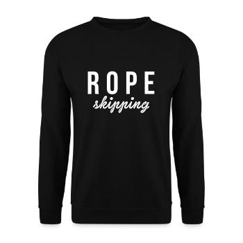 Rope Skipping Rope Jumping - Unisex Sweatshirt - black - Front - Alina (178cm) & Michal (187cm)