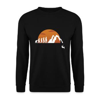 Evolution Spéléologues Cadeau - Sweat-shirt Unisexe - noir - Devant - Alina (178cm) & Michal (187cm)