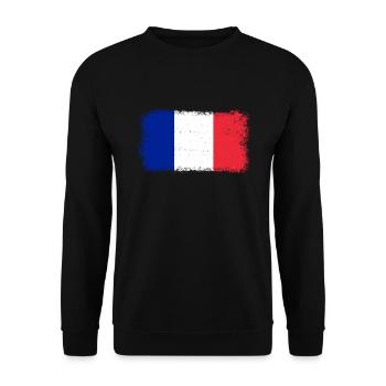 France france flag - Sweat-shirt Unisexe - noir - Devant - Alina (178cm) & Michal (187cm)