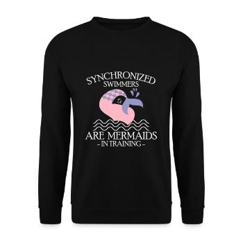 Synchronized Swimmers Are Mermaids - Unisex Sweatshirt - black - Front - Alina (178cm) & Michal (187cm)
