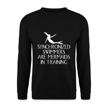 Synchronized Swimmers Are Mermaids - Unisex Sweatshirt - black - Front - Alina (178cm) & Michal (187cm)
