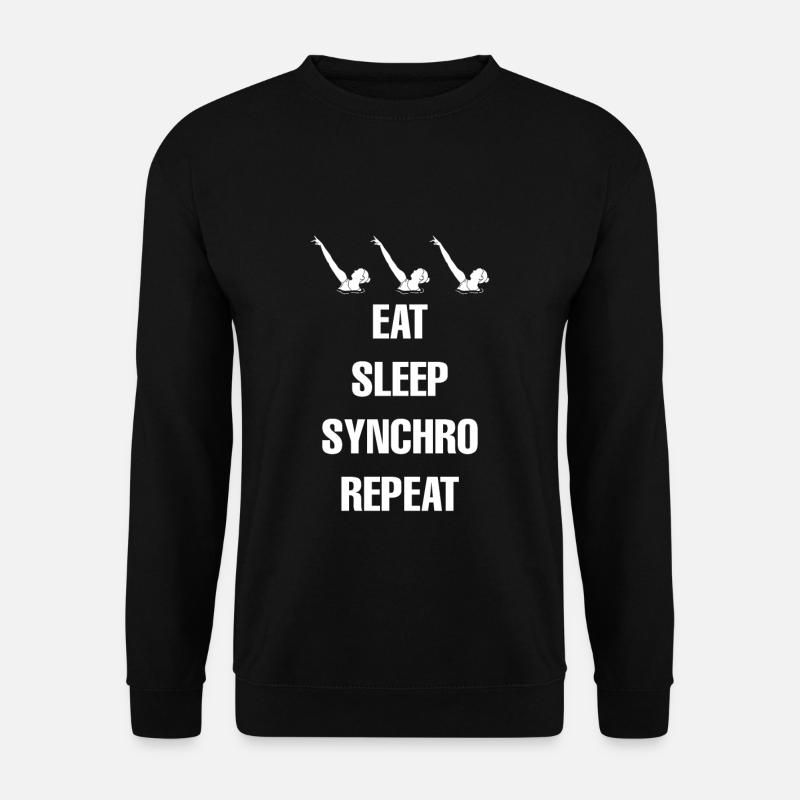 Eat Sleep Synchro Repeat T-Shirt - Unisex Pullover - Schwarz
