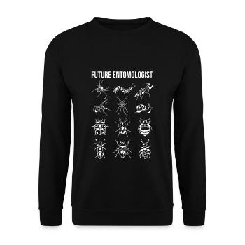 Future Entomologist Gift Entomology - Unisex Sweatshirt - black - Front - Alina (178cm) & Michal (187cm)