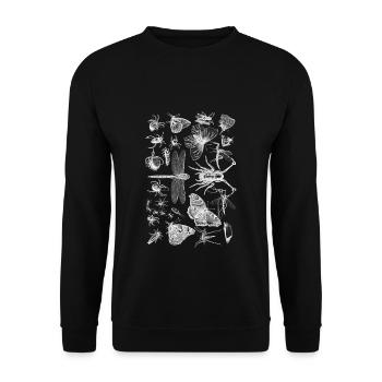 Insekten Geschenk - Unisex Pullover - Schwarz - Vorne - Alina (178cm) & Michal (187cm)