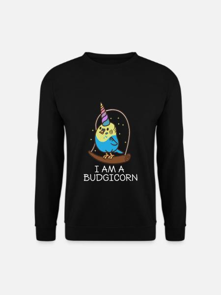 Je suis une perruche licorne perruche - Sweat-shirt Unisexe - noir
