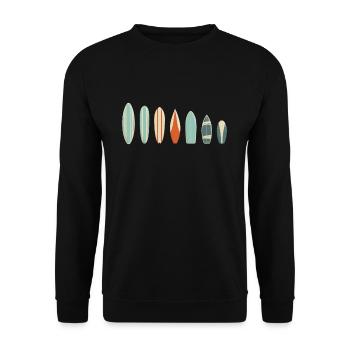 Surfboards Gift Surfers Sea Stand Holidays - Unisex Sweatshirt - black - Front - Alina (178cm) & Michal (187cm)