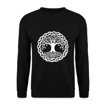 Viking Tree of Life Tree Of Life Vikings - Unisex Sweatshirt - black - Front - Alina (178cm) & Michal (187cm)
