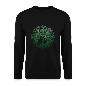 Viking Tree of Life Tree Of Life Vikings - Unisex Sweatshirt - black - Front - Alina (178cm) & Michal (187cm)