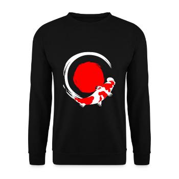 Koi poisson cadeau poisson japonais - Sweat-shirt Unisexe - noir - Devant - Alina (178cm) & Michal (187cm)