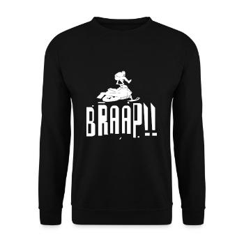 BRAAAP Motoneige Motoneige T-shirt - Sweat-shirt Unisexe - noir - Devant - Alina (178cm) & Michal (187cm)
