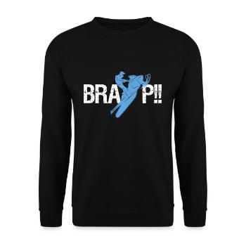 BRAAAP Motoneige Motoneige T-shirt - Sweat-shirt Unisexe - noir - Devant - Alina (178cm) & Michal (187cm)