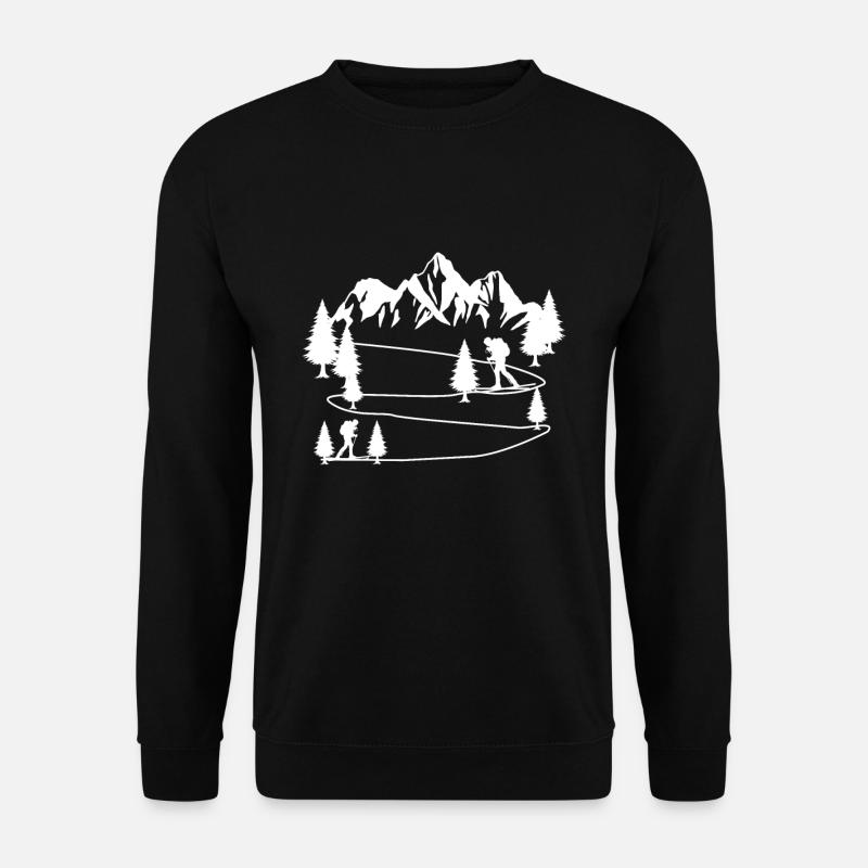 Skitouren Tourenski Geschenk - Unisex Pullover - Schwarz