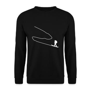 Skitouren Tourenski Geschenk - Unisex Pullover - Schwarz - Vorne - Alina (178cm) & Michal (187cm)