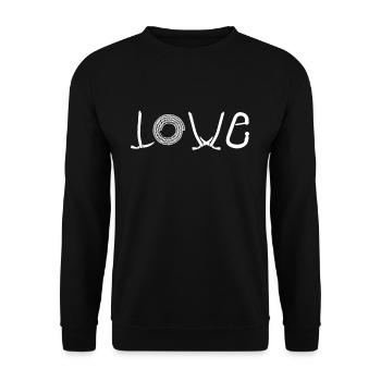 Love l’escalade de glace cadeau - Sweat-shirt Unisexe - noir - Devant - Alina (178cm) & Michal (187cm)